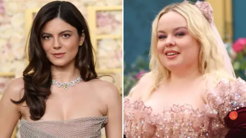 Getty Images Monica Barbaro and Nicola Coughlan pictured in a composite image
