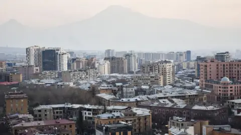 Getty Images The skyline of Armenia's capital Yerevan