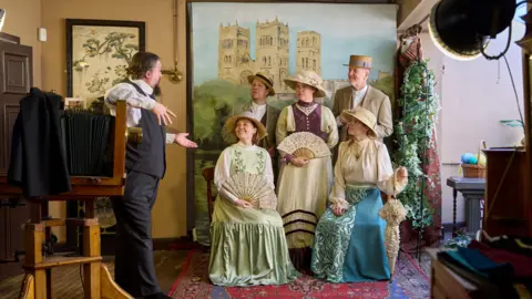 David Levene, Art Fund 2025 People posing in old style dress at Beamish, The Living Museum of the North in County Durham