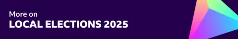 A purple banner reading