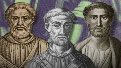 Getty Images a graphic image of the drawings of the three African popes in history.
