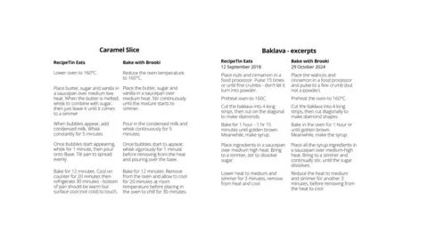 RecipeTin Eats A side-by-side comparison of a caramel slice and baklava recipes on RecipeTin Eats.