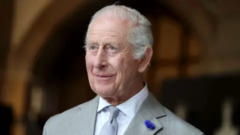 Getty Images King Charles III visits Cartwright Hall, an art gallery and community cultural space in Bradford, England on 15 May 2025.